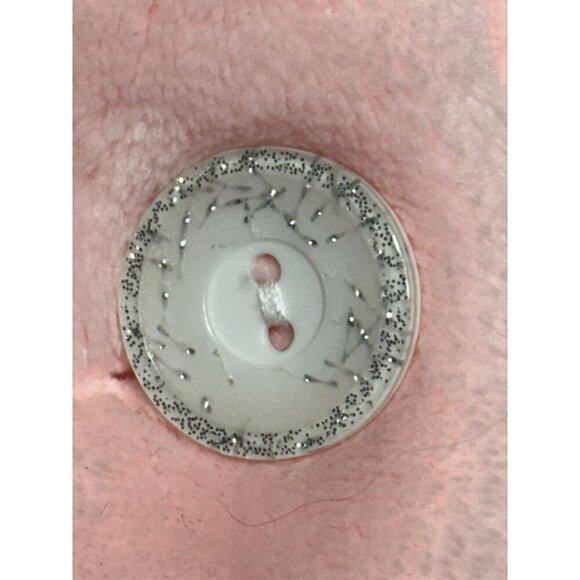 Vintage Vermont Country Store Pink Plush Button-Up Robe Pockets S Peter Pan - Picture 8 of 11